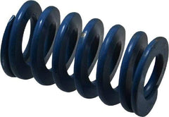 Associated Spring Raymond - 1" Hole Diam, 1/2" Rod Diam, 1-3/4" Free Length, Blue Die Spring - 262.5 Lb Max Deflection, 0.88" Max Deflection, Medium Duty, Chromium Alloy Steel - Industrial Tool & Supply