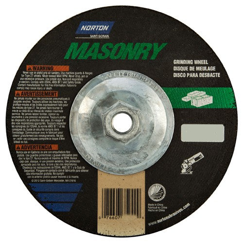 ‎7″ × 1/4″ × 5/8″-11 Non-Woven Depressed Center Wheel Type 27 24 Grit Silicon Carbide - Industrial Tool & Supply