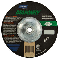 ‎7″ × 1/4″ × 5/8″-11 Non-Woven Depressed Center Wheel Type 27 24 Grit Silicon Carbide - Industrial Tool & Supply