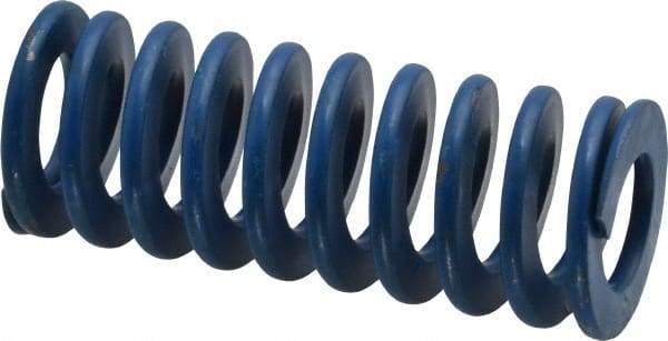 Associated Spring Raymond - 1" Hole Diam, 1/2" Rod Diam, 2-1/2" Free Length, Blue Die Spring - 250 Lb Max Deflection, 1.25" Max Deflection, Medium Duty, Chromium Alloy Steel - Industrial Tool & Supply