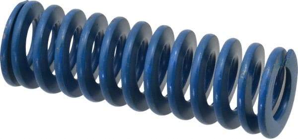 Associated Spring Raymond - 1" Hole Diam, 1/2" Rod Diam, 3" Free Length, Blue Die Spring - 247.5 Lb Max Deflection, 1.5" Max Deflection, Medium Duty, Chromium Alloy Steel - Industrial Tool & Supply