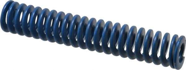 Associated Spring Raymond - 1" Hole Diam, 1/2" Rod Diam, 5-1/2" Free Length, Blue Die Spring - 242 Lb Max Deflection, 2.75" Max Deflection, Medium Duty, Chromium Alloy Steel - Industrial Tool & Supply