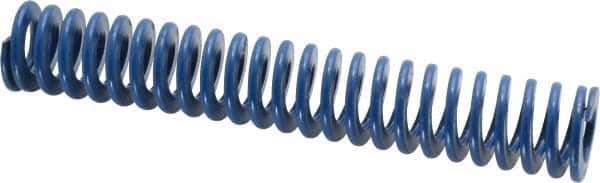 Associated Spring Raymond - 1" Hole Diam, 1/2" Rod Diam, 6" Free Length, Blue Die Spring - 240 Lb Max Deflection, 3" Max Deflection, Medium Duty, Chromium Alloy Steel - Industrial Tool & Supply