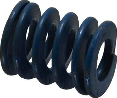 Associated Spring Raymond - 1-1/4" Hole Diam, 5/8" Rod Diam, 1-1/2" Free Length, Blue Die Spring - 372 Lb Max Deflection, 0.75" Max Deflection, Medium Duty, Chromium Alloy Steel - Industrial Tool & Supply