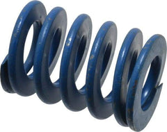 Associated Spring Raymond - 1-1/4" Hole Diam, 5/8" Rod Diam, 1-3/4" Free Length, Blue Die Spring - 371 Lb Max Deflection, 0.88" Max Deflection, Medium Duty, Chromium Alloy Steel - Industrial Tool & Supply
