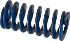 Associated Spring Raymond - 1-1/4" Hole Diam, 5/8" Rod Diam, 2-1/2" Free Length, Blue Die Spring - 360 Lb Max Deflection, 1.25" Max Deflection, Medium Duty, Chromium Alloy Steel - Industrial Tool & Supply