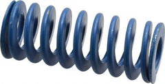 Associated Spring Raymond - 1-1/4" Hole Diam, 5/8" Rod Diam, 3" Free Length, Blue Die Spring - 360 Lb Max Deflection, 1.5" Max Deflection, Medium Duty, Chromium Alloy Steel - Industrial Tool & Supply