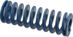 Associated Spring Raymond - 1-1/4" Hole Diam, 5/8" Rod Diam, 3-1/2" Free Length, Blue Die Spring - 350 Lb Max Deflection, 1.75" Max Deflection, Medium Duty, Chromium Alloy Steel - Industrial Tool & Supply