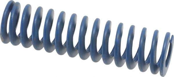 Associated Spring Raymond - 1-1/4" Hole Diam, 5/8" Rod Diam, 4-1/2" Free Length, Blue Die Spring - 360 Lb Max Deflection, 2.25" Max Deflection, Medium Duty, Chromium Alloy Steel - Industrial Tool & Supply