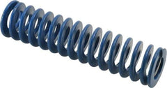 Associated Spring Raymond - 1-1/4" Hole Diam, 5/8" Rod Diam, 5" Free Length, Blue Die Spring - 340 Lb Max Deflection, 2.5" Max Deflection, Medium Duty, Chromium Alloy Steel - Industrial Tool & Supply