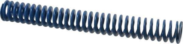 Associated Spring Raymond - 1-1/4" Hole Diam, 5/8" Rod Diam, 10" Free Length, Blue Die Spring - 360 Lb Max Deflection, 5" Max Deflection, Medium Duty, Chromium Alloy Steel - Industrial Tool & Supply