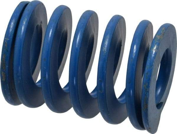 Associated Spring Raymond - 1-1/2" Hole Diam, 3/4" Rod Diam, 2" Free Length, Blue Die Spring - 530 Lb Max Deflection, 1" Max Deflection, Medium Duty, Chromium Alloy Steel - Industrial Tool & Supply