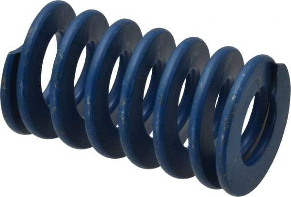 Associated Spring Raymond - 1-1/2" Hole Diam, 3/4" Rod Diam, 2-1/2" Free Length, Blue Die Spring - 562.5 Lb Max Deflection, 1.25" Max Deflection, Medium Duty, Chromium Alloy Steel - Industrial Tool & Supply