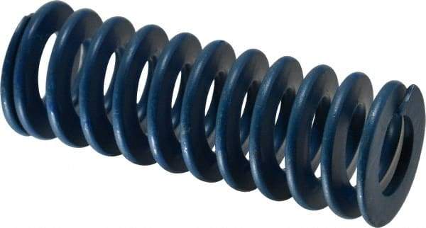 Associated Spring Raymond - 1-1/2" Hole Diam, 3/4" Rod Diam, 4" Free Length, Blue Die Spring - 540 Lb Max Deflection, 2" Max Deflection, Medium Duty, Chromium Alloy Steel - Industrial Tool & Supply