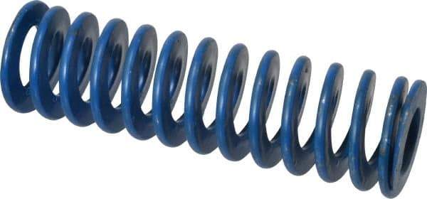 Associated Spring Raymond - 1-1/2" Hole Diam, 3/4" Rod Diam, 5" Free Length, Blue Die Spring - 525 Lb Max Deflection, 2.5" Max Deflection, Medium Duty, Chromium Alloy Steel - Industrial Tool & Supply