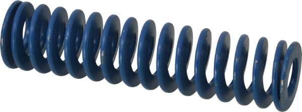 Associated Spring Raymond - 1-1/2" Hole Diam, 3/4" Rod Diam, 6" Free Length, Blue Die Spring - 510 Lb Max Deflection, 3" Max Deflection, Medium Duty, Chromium Alloy Steel - Industrial Tool & Supply