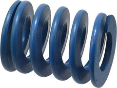 Associated Spring Raymond - 2" Hole Diam, 1" Rod Diam, 2-1/2" Free Length, Blue Die Spring - 1250 Lb Max Deflection, 1.25" Max Deflection, Medium Duty, Chromium Alloy Steel - Industrial Tool & Supply