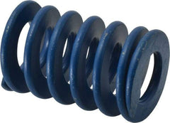 Associated Spring Raymond - 2" Hole Diam, 1" Rod Diam, 3" Free Length, Blue Die Spring - 1245 Lb Max Deflection, 1.5" Max Deflection, Medium Duty, Chromium Alloy Steel - Industrial Tool & Supply