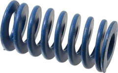 Associated Spring Raymond - 2" Hole Diam, 1" Rod Diam, 4" Free Length, Blue Die Spring - 1200 Lb Max Deflection, 2" Max Deflection, Medium Duty, Chromium Alloy Steel - Industrial Tool & Supply