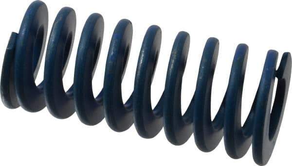 Associated Spring Raymond - 2" Hole Diam, 1" Rod Diam, 4-1/2" Free Length, Blue Die Spring - 1192.5 Lb Max Deflection, 2.25" Max Deflection, Medium Duty, Chromium Alloy Steel - Industrial Tool & Supply
