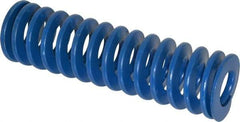 Associated Spring Raymond - 2" Hole Diam, 1" Rod Diam, 7" Free Length, Blue Die Spring - 1092 Lb Max Deflection, 3.5" Max Deflection, Medium Duty, Chromium Alloy Steel - Industrial Tool & Supply