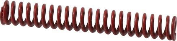 Associated Spring Raymond - 3/8" Hole Diam, 3/16" Rod Diam, 2-1/2" Free Length, Red Die Spring - 38.9 Lb Max Deflection, 0.93" Max Deflection, Medium Heavy Duty, Chromium Alloy Steel - Industrial Tool & Supply