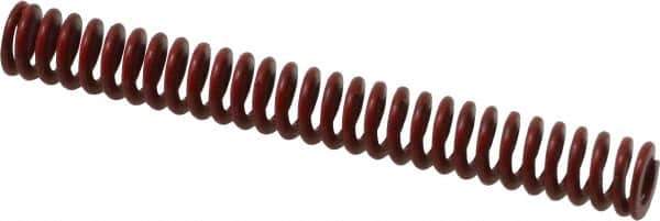 Associated Spring Raymond - 3/8" Hole Diam, 3/16" Rod Diam, 3" Free Length, Red Die Spring - 33.3 Lb Max Deflection, 1.11" Max Deflection, Medium Heavy Duty, Chromium Alloy Steel - Industrial Tool & Supply