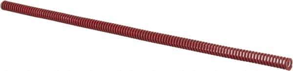 Associated Spring Raymond - 3/8" Hole Diam, 3/16" Rod Diam, 12" Free Length, Red Die Spring - 40 Lb Max Deflection, 4.44" Max Deflection, Medium Heavy Duty, Chromium Alloy Steel - Industrial Tool & Supply