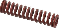 Associated Spring Raymond - 1/2" Hole Diam, 9/32" Rod Diam, 2" Free Length, Red Die Spring - 55.5 Lb Max Deflection, 0.74" Max Deflection, Medium Heavy Duty, Chromium Alloy Steel - Industrial Tool & Supply