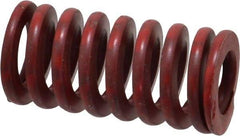 Associated Spring Raymond - 5/8" Hole Diam, 11/32" Rod Diam, 1-1/4" Free Length, Red Die Spring - 99.4 Lb Max Deflection, 0.46" Max Deflection, Medium Heavy Duty, Chromium Alloy Steel - Industrial Tool & Supply