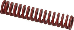 Associated Spring Raymond - 5/8" Hole Diam, 11/32" Rod Diam, 3" Free Length, Red Die Spring - 111 Lb Max Deflection, 1.11" Max Deflection, Medium Heavy Duty, Chromium Alloy Steel - Industrial Tool & Supply