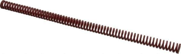 Associated Spring Raymond - 5/8" Hole Diam, 11/32" Rod Diam, 12" Free Length, Red Die Spring - 119.9 Lb Max Deflection, 4.44" Max Deflection, Medium Heavy Duty, Chromium Alloy Steel - Industrial Tool & Supply