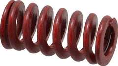 Associated Spring Raymond - 3/4" Hole Diam, 3/8" Rod Diam, 1-1/2" Free Length, Red Die Spring - 177.6 Lb Max Deflection, 0.56" Max Deflection, Medium Heavy Duty, Chromium Alloy Steel - Industrial Tool & Supply
