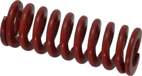 Associated Spring Raymond - 3/4" Hole Diam, 3/8" Rod Diam, 2" Free Length, Red Die Spring - 183.5 Lb Max Deflection, 0.74" Max Deflection, Medium Heavy Duty, Chromium Alloy Steel - Industrial Tool & Supply