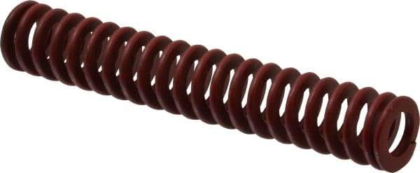 Associated Spring Raymond - 3/4" Hole Diam, 3/8" Rod Diam, 4-1/2" Free Length, Red Die Spring - 186.5 Lb Max Deflection, 1.67" Max Deflection, Medium Heavy Duty, Chromium Alloy Steel - Industrial Tool & Supply