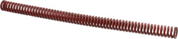 Associated Spring Raymond - 3/4" Hole Diam, 3/8" Rod Diam, 12" Free Length, Red Die Spring - 159.8 Lb Max Deflection, 4.44" Max Deflection, Medium Heavy Duty, Chromium Alloy Steel - Industrial Tool & Supply
