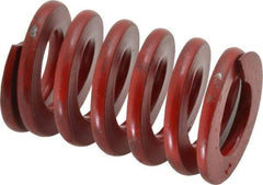 Associated Spring Raymond - 1" Hole Diam, 1/2" Rod Diam, 1-1/2" Free Length, Red Die Spring - 275.3 Lb Max Deflection, 0.56" Max Deflection, Medium Heavy Duty, Chromium Alloy Steel - Industrial Tool & Supply