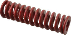 Associated Spring Raymond - 1" Hole Diam, 1/2" Rod Diam, 3-1/2" Free Length, Red Die Spring - 279.7 Lb Max Deflection, 1.3" Max Deflection, Medium Heavy Duty, Chromium Alloy Steel - Industrial Tool & Supply