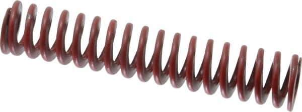 Associated Spring Raymond - 1" Hole Diam, 1/2" Rod Diam, 5" Free Length, Red Die Spring - 266.4 Lb Max Deflection, 1.85" Max Deflection, Medium Heavy Duty, Chromium Alloy Steel - Industrial Tool & Supply