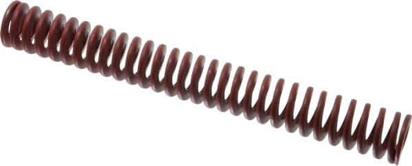 Associated Spring Raymond - 1" Hole Diam, 1/2" Rod Diam, 8" Free Length, Red Die Spring - 260.5 Lb Max Deflection, 2.96" Max Deflection, Medium Heavy Duty, Chromium Alloy Steel - Industrial Tool & Supply