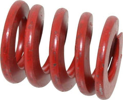 Associated Spring Raymond - 1-1/4" Hole Diam, 5/8" Rod Diam, 1-1/2" Free Length, Red Die Spring - 634.9 Lb Max Deflection, 0.56" Max Deflection, Medium Heavy Duty, Chromium Alloy Steel - Industrial Tool & Supply