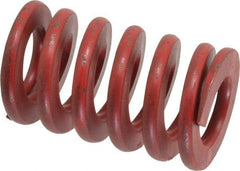 Associated Spring Raymond - 1-1/4" Hole Diam, 5/8" Rod Diam, 2" Free Length, Red Die Spring - 639.4 Lb Max Deflection, 0.74" Max Deflection, Medium Heavy Duty, Chromium Alloy Steel - Industrial Tool & Supply