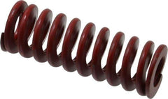 Associated Spring Raymond - 1-1/4" Hole Diam, 5/8" Rod Diam, 3-1/2" Free Length, Red Die Spring - 569.8 Lb Max Deflection, 1.3" Max Deflection, Medium Heavy Duty, Chromium Alloy Steel - Industrial Tool & Supply