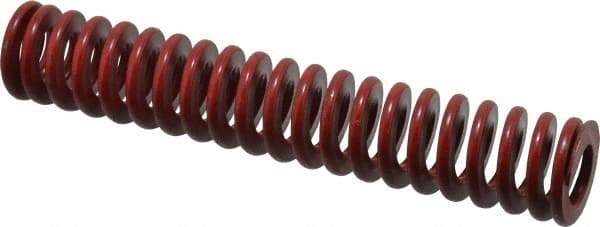 Associated Spring Raymond - 1-1/4" Hole Diam, 5/8" Rod Diam, 7" Free Length, Red Die Spring - 518 Lb Max Deflection, 2.59" Max Deflection, Medium Heavy Duty, Chromium Alloy Steel - Industrial Tool & Supply