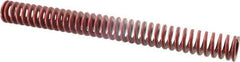 Associated Spring Raymond - 1-1/4" Hole Diam, 5/8" Rod Diam, 12" Free Length, Red Die Spring - 550.6 Lb Max Deflection, 4.44" Max Deflection, Medium Heavy Duty, Chromium Alloy Steel - Industrial Tool & Supply