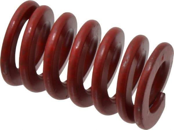 Associated Spring Raymond - 1-1/2" Hole Diam, 3/4" Rod Diam, 2-1/2" Free Length, Red Die Spring - 791.8 Lb Max Deflection, 0.93" Max Deflection, Medium Heavy Duty, Chromium Alloy Steel - Industrial Tool & Supply