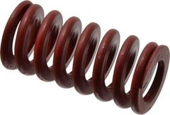 Associated Spring Raymond - 1-1/2" Hole Diam, 3/4" Rod Diam, 3" Free Length, Red Die Spring - 692.6 Lb Max Deflection, 1.11" Max Deflection, Medium Heavy Duty, Chromium Alloy Steel - Industrial Tool & Supply