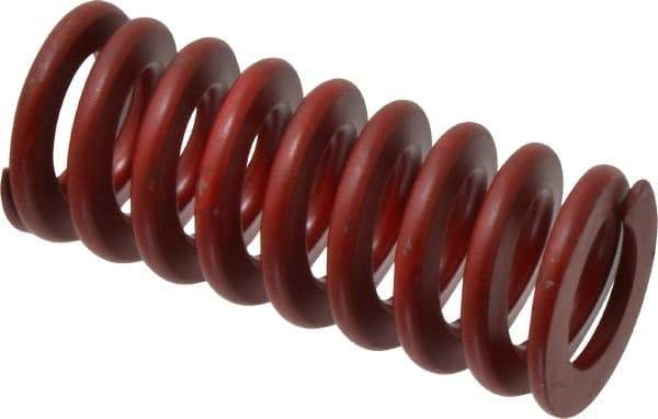 Associated Spring Raymond - 1-1/2" Hole Diam, 3/4" Rod Diam, 3-1/2" Free Length, Red Die Spring - 683.8 Lb Max Deflection, 1.3" Max Deflection, Medium Heavy Duty, Chromium Alloy Steel - Industrial Tool & Supply