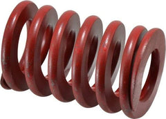 Associated Spring Raymond - 2" Hole Diam, 1" Rod Diam, 3" Free Length, Red Die Spring - 1065.6 Lb Max Deflection, 1.11" Max Deflection, Medium Heavy Duty, Chromium Alloy Steel - Industrial Tool & Supply