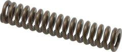Associated Spring Raymond - 3/8" Hole Diam, 3/16" Rod Diam, 1-3/4" Free Length, Gold Die Spring - 44.1 Lb Max Deflection, 0.53" Max Deflection, Heavy Duty, Chromium Alloy Steel - Industrial Tool & Supply
